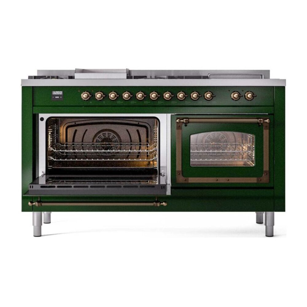ILVE_UN60FSNMPEGBLP_Nostalgie_II_60"_Dual_Fuel_Range_main_oven_door_opened