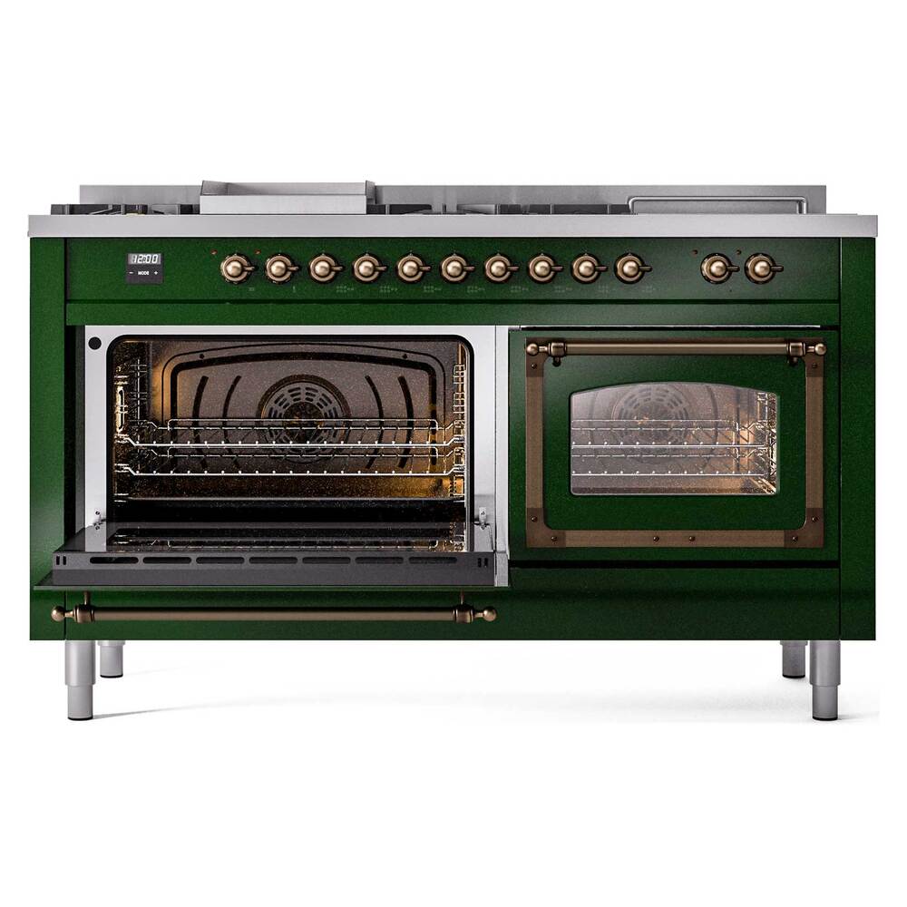 ILVE_UN60FSNMPEGBLP_Nostalgie_II_60"_Dual_Fuel_Range_main_oven_door_opened