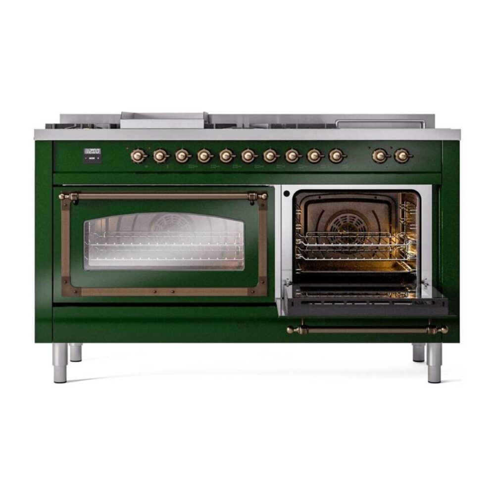 ILVE_UN60FSNMPEGBLP_Nostalgie_II_60"_Dual_Fuel_Range_side_oven_door_opened