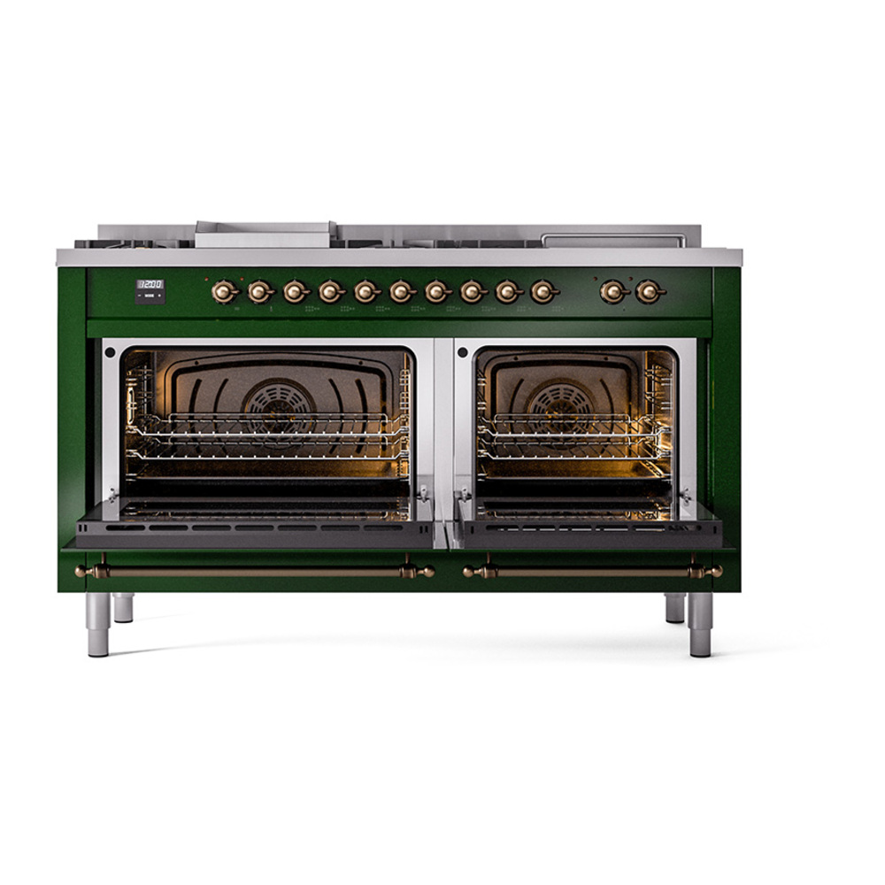 ILVE_UN60FSNMPEGB_Nostalgie_II_60"_Dual_Fuel_Range_oven_door_opened