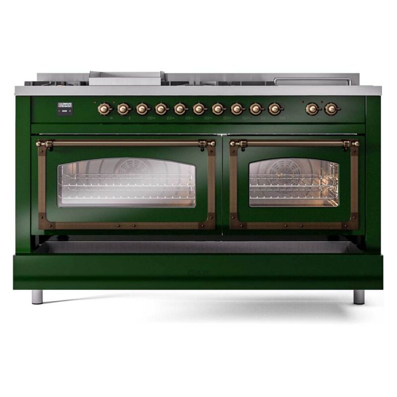 ILVE_UN60FSNMPEGB_Nostalgie_II_60"_Dual_Fuel_Range_drawer_opened