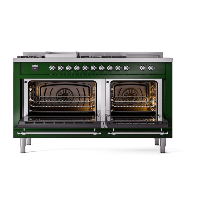 ILVE_UN60FSNMPEGCLP_Nostalgie_II_60"_Dual_Fuel_Range_oven_door_opened