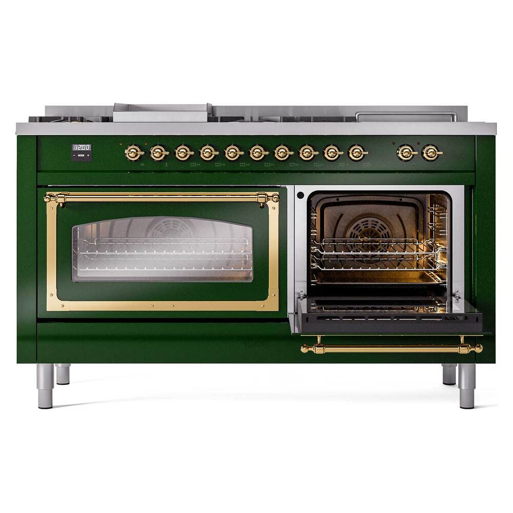 ILVE_UN60FSNMPEGGLP_Nostalgie_II_60"_Dual_Fuel_Range_side_oven_door_opened