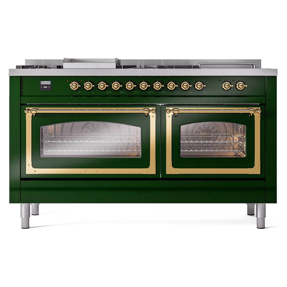 ILVE_UN60FSNMPEGG_Nostalgie_II_60"_Dual_Fuel_Range_front_view