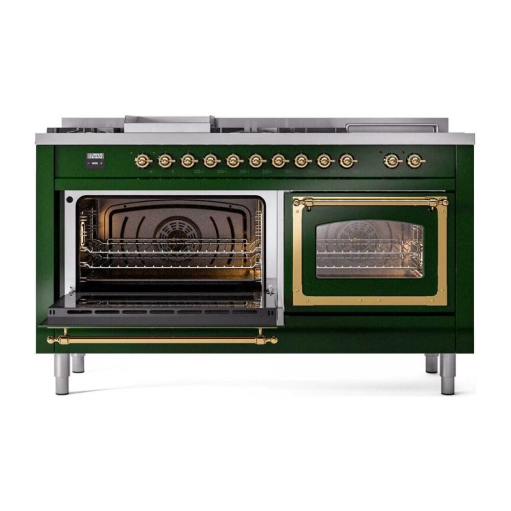 ILVE_UN60FSNMPEGG_Nostalgie_II_60"_Dual_Fuel_Range_main_oven_door_opened