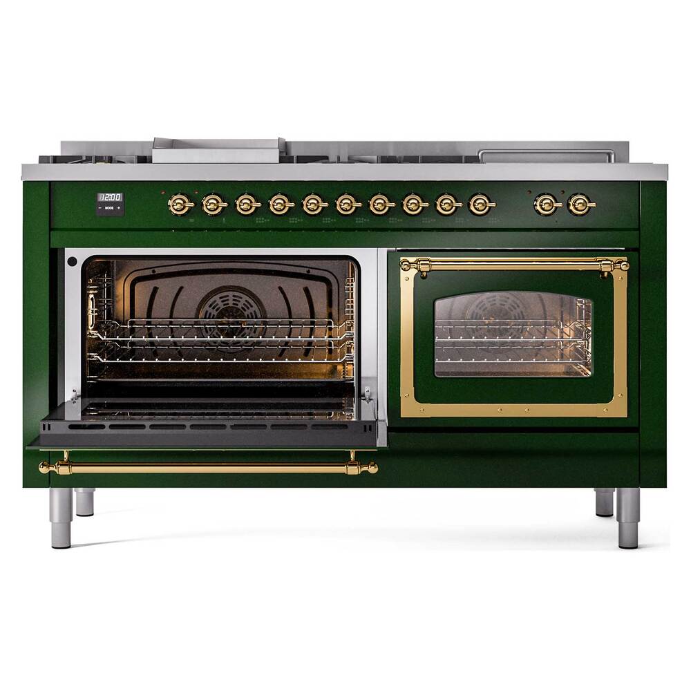 ILVE_UN60FSNMPEGG_Nostalgie_II_60"_Dual_Fuel_Range_main_oven_door_opened