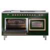 ILVE_UN60FSNMPEGPLP_Nostalgie_II_60"_Dual_Fuel_Range_main_oven_door_opened