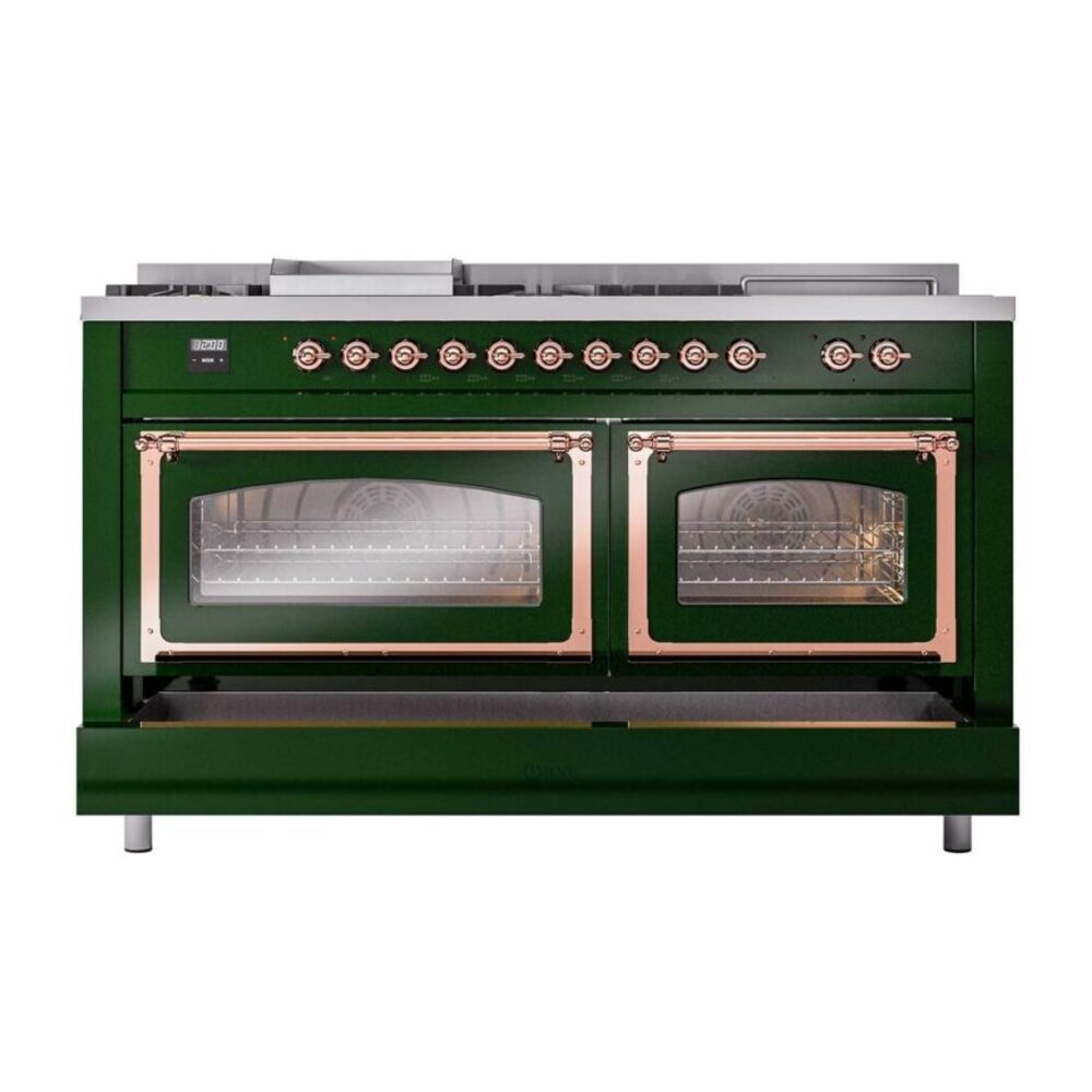 ILVE_UN60FSNMPEGPLP_Nostalgie_II_60"_Dual_Fuel_Range_drawer_opened