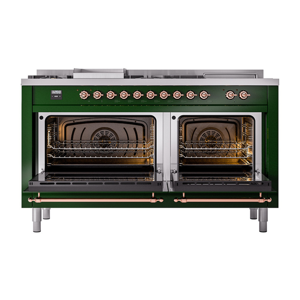 ILVE_UN60FSNMPEGP_Nostalgie_II_60"_Dual_Fuel_Range_oven_door_opened