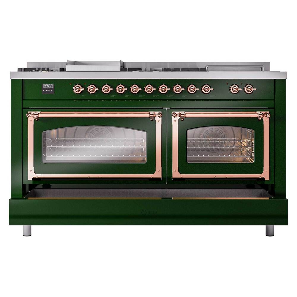 ILVE_UN60FSNMPEGP_Nostalgie_II_60"_Dual_Fuel_Range_drawer_opened