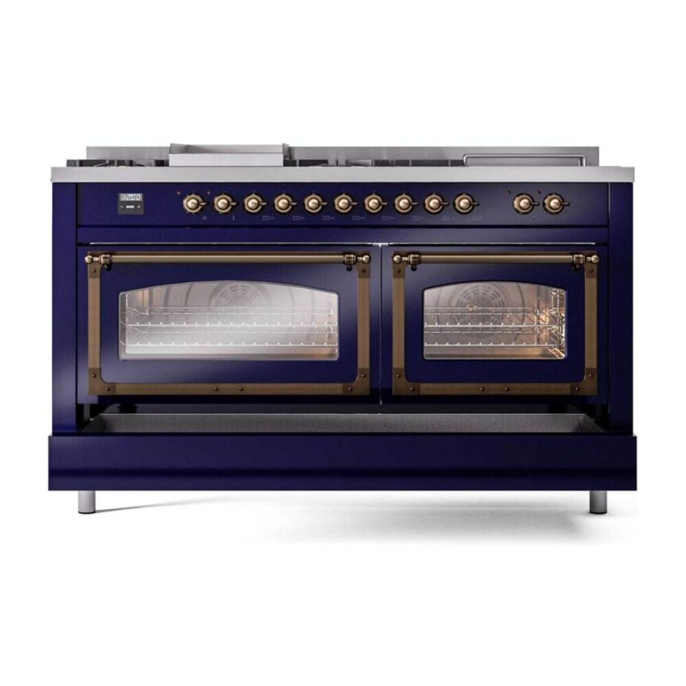 ILVE_UN60FSNMPMBBLP_Nostalgie_II_60"_Dual_Fuel_Range_drawer_opened