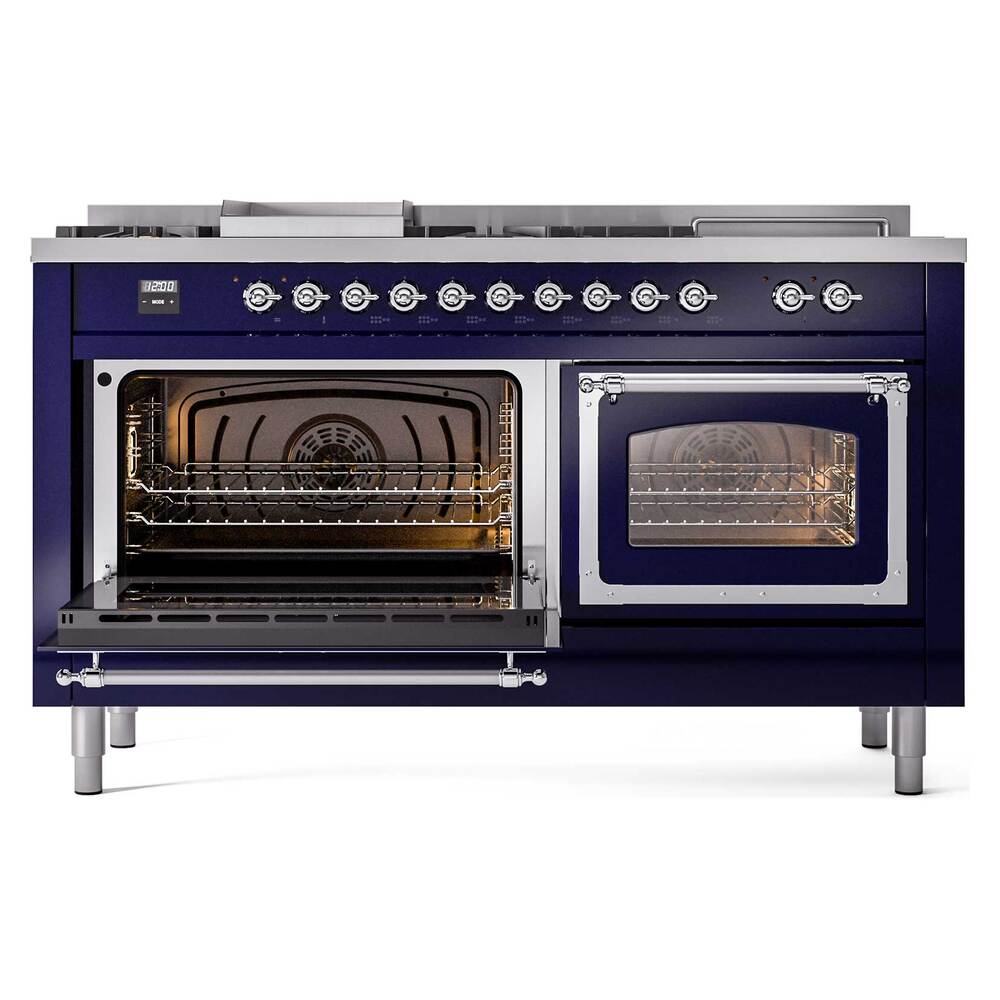 ILVE_UN60FSNMPMBC_Nostalgie_II_60"_Dual_Fuel_Range_main_oven_door_opened