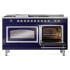 ILVE_UN60FSNMPMBC_Nostalgie_II_60"_Dual_Fuel_Range_side_oven_door_opened