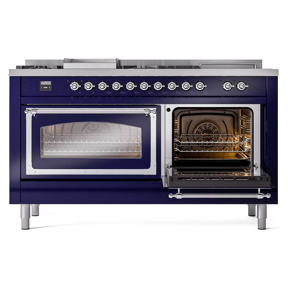 ILVE_UN60FSNMPMBC_Nostalgie_II_60"_Dual_Fuel_Range_side_oven_door_opened