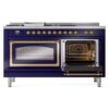 ILVE_UN60FSNMPMBGLP_Nostalgie_II_60"_Dual_Fuel_Range_side_oven_door_opened