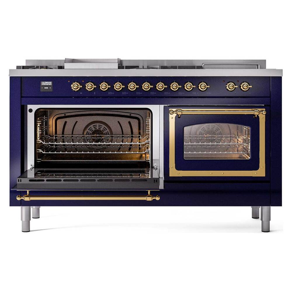 ILVE_UN60FSNMPMBG_Nostalgie_II_60"_Dual_Fuel_Range_main_oven_door_opened