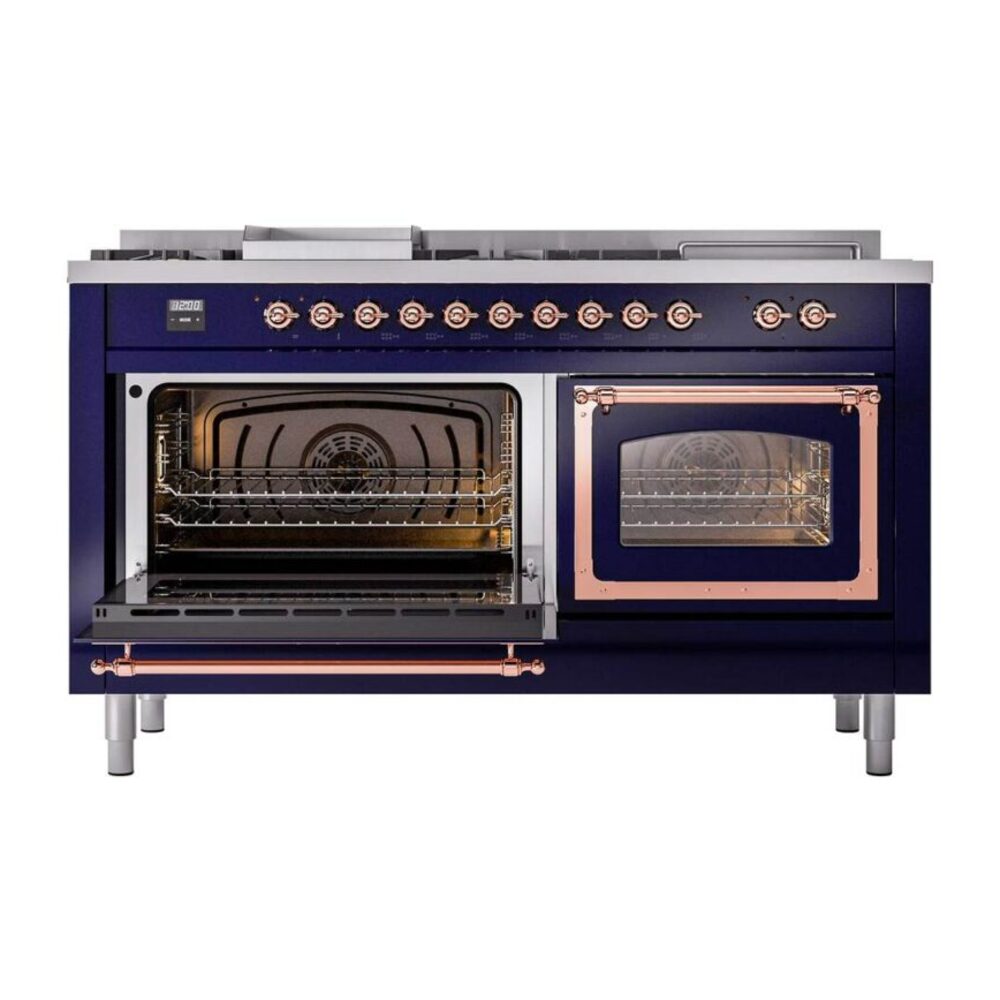 ILVE_UN60FSNMPMBP_Nostalgie_II_60"_Dual_Fuel_Range_main_oven_door_opened