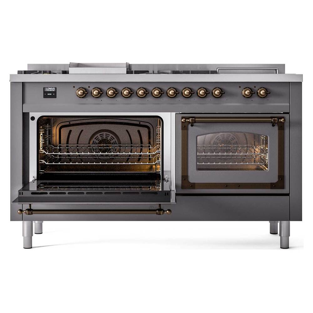 ILVE_UN60FSNMPMGBLP_Nostalgie_II_60"_Dual_Fuel_Range_main_oven_door_opened