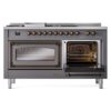 ILVE_UN60FSNMPMGBLP_Nostalgie_II_60"_Dual_Fuel_Range_side_oven_door_opened