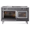 ILVE_UN60FSNMPMGCLP_Nostalgie_II_60"_Dual_Fuel_Range_main_oven_door_opened