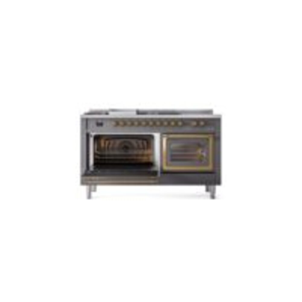 ILVE_UN60FSNMPMGG_Nostalgie_II_60"_Dual_Fuel_Range_main_oven_door_opened