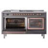 ILVE_UN60FSNMPMGPLP_Nostalgie_II_60"_Dual_Fuel_Range_main_oven_door_opened