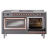 ILVE_UN60FSNMPMGPLP_Nostalgie_II_60"_Dual_Fuel_Range_side_oven_door_opened