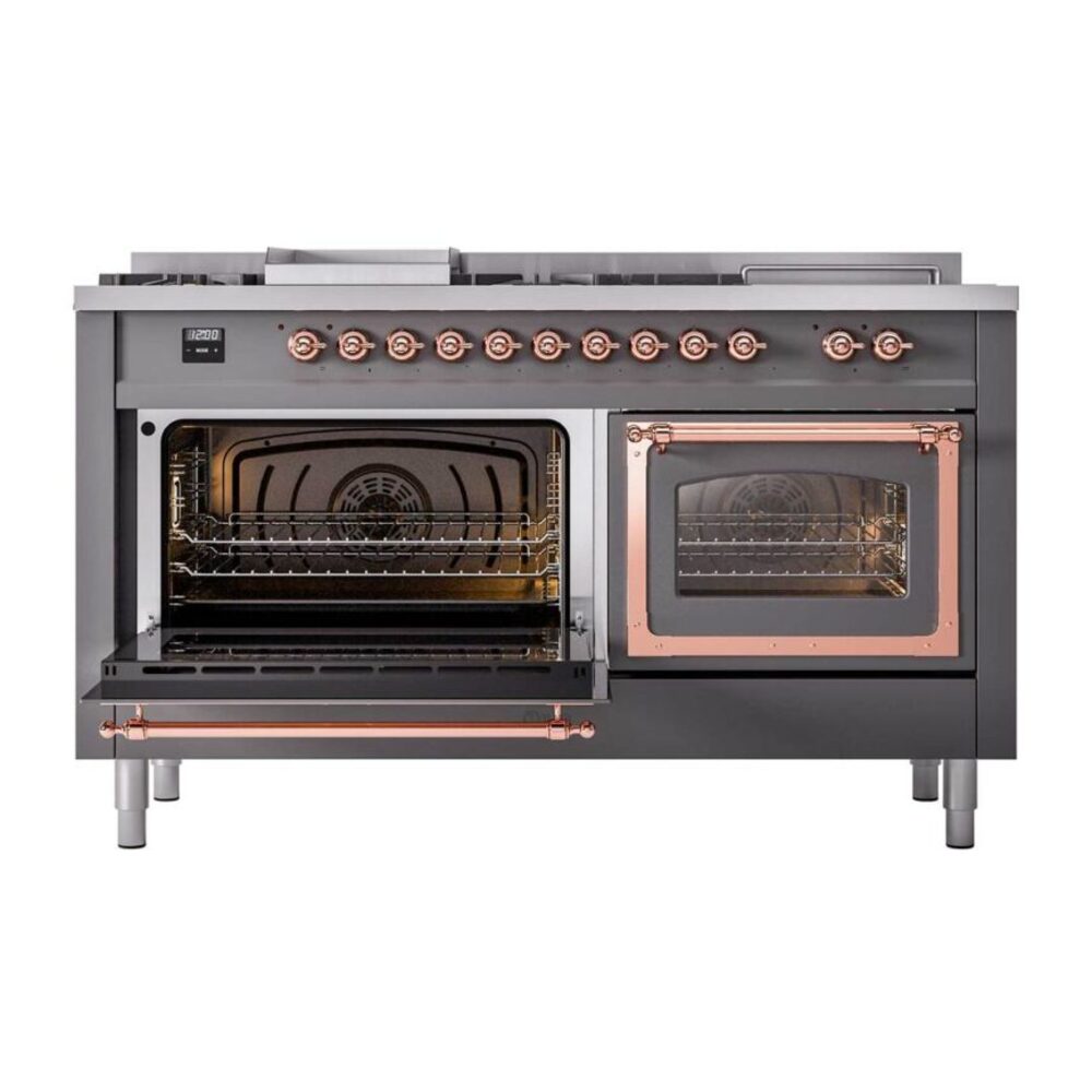 ILVE_UN60FSNMPMGP_Nostalgie_II_60"_Dual_Fuel_Range_main_oven_door_opened