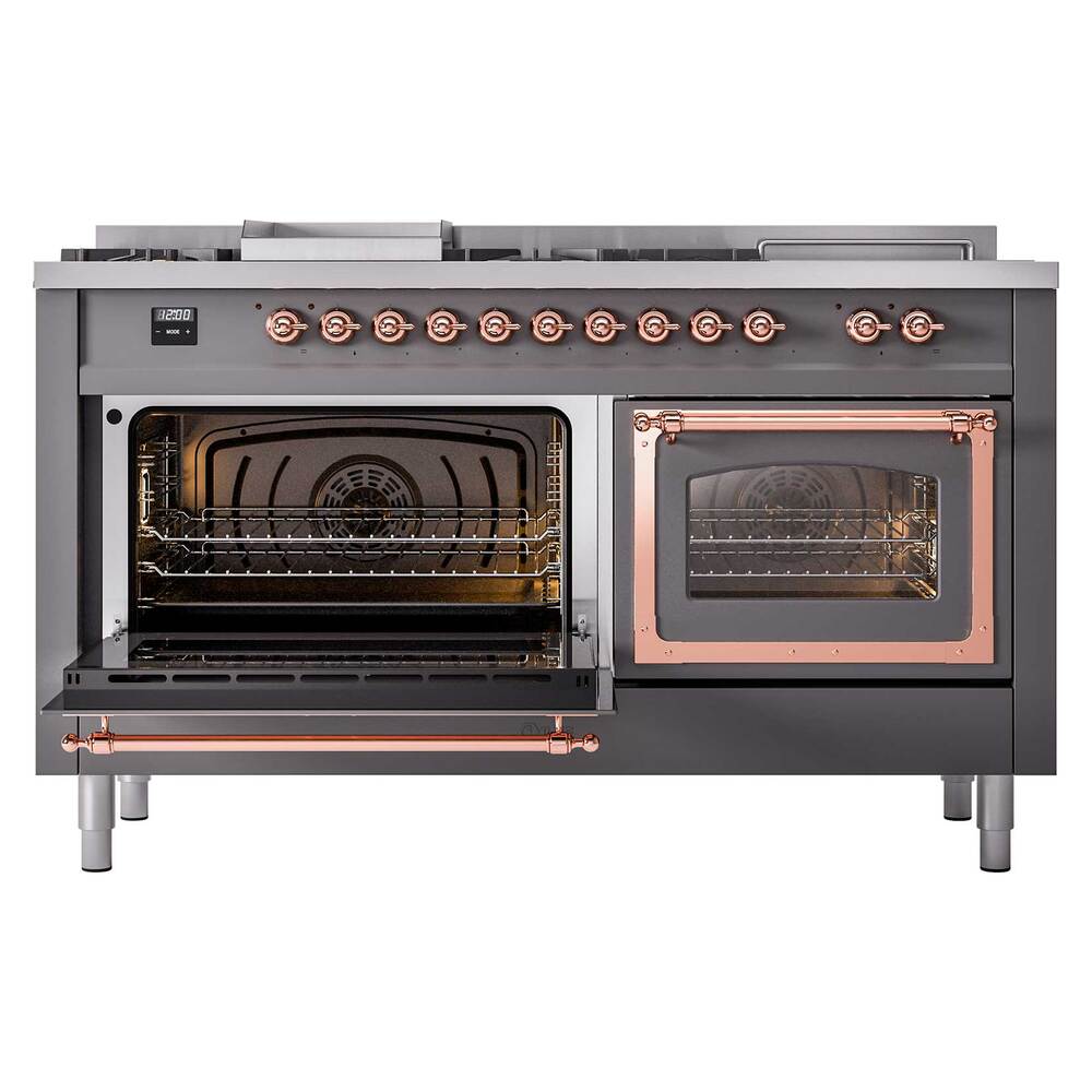 ILVE_UN60FSNMPMGP_Nostalgie_II_60"_Dual_Fuel_Range_main_oven_door_opened