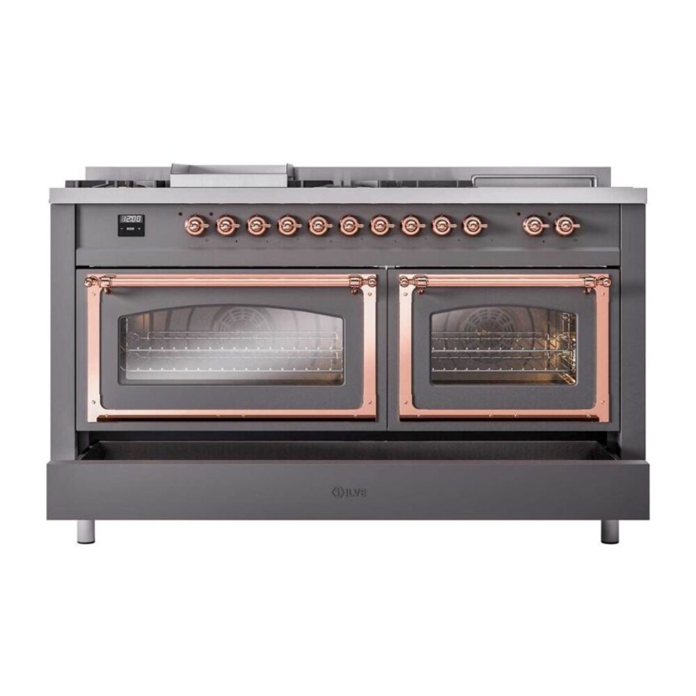 ILVE_UN60FSNMPMGP_Nostalgie_II_60"_Dual_Fuel_Range_drawer_opened