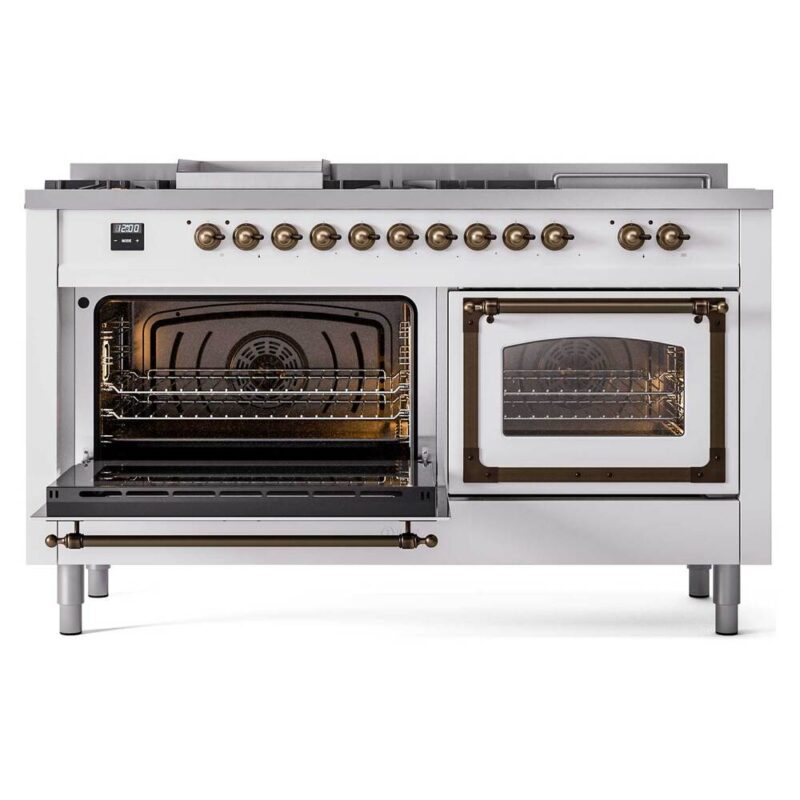 ILVE_UN60FSNMPRABLP_Nostalgie_II_60"_Dual_Fuel_Range_main_oven_door_opened