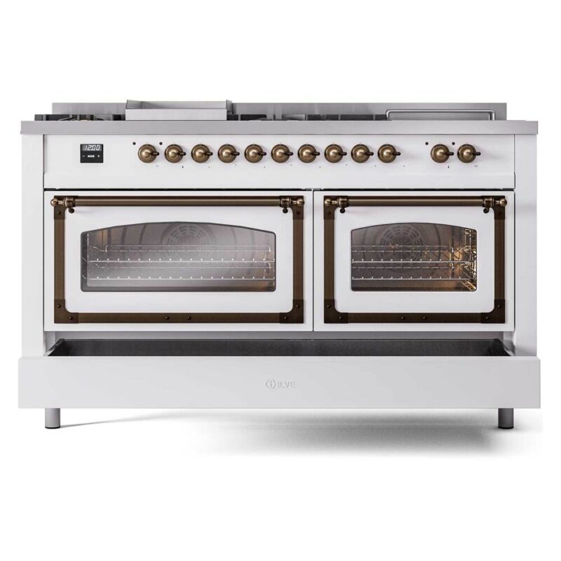 ILVE_UN60FSNMPRABLP_Nostalgie_II_60"_Dual_Fuel_Range_drawer_opened