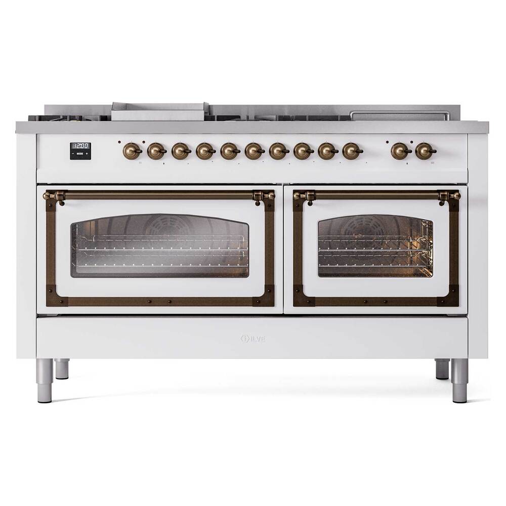 ILVE_UN60FSNMPRAB_Nostalgie_II_60"_Dual_Fuel_Range_front_view