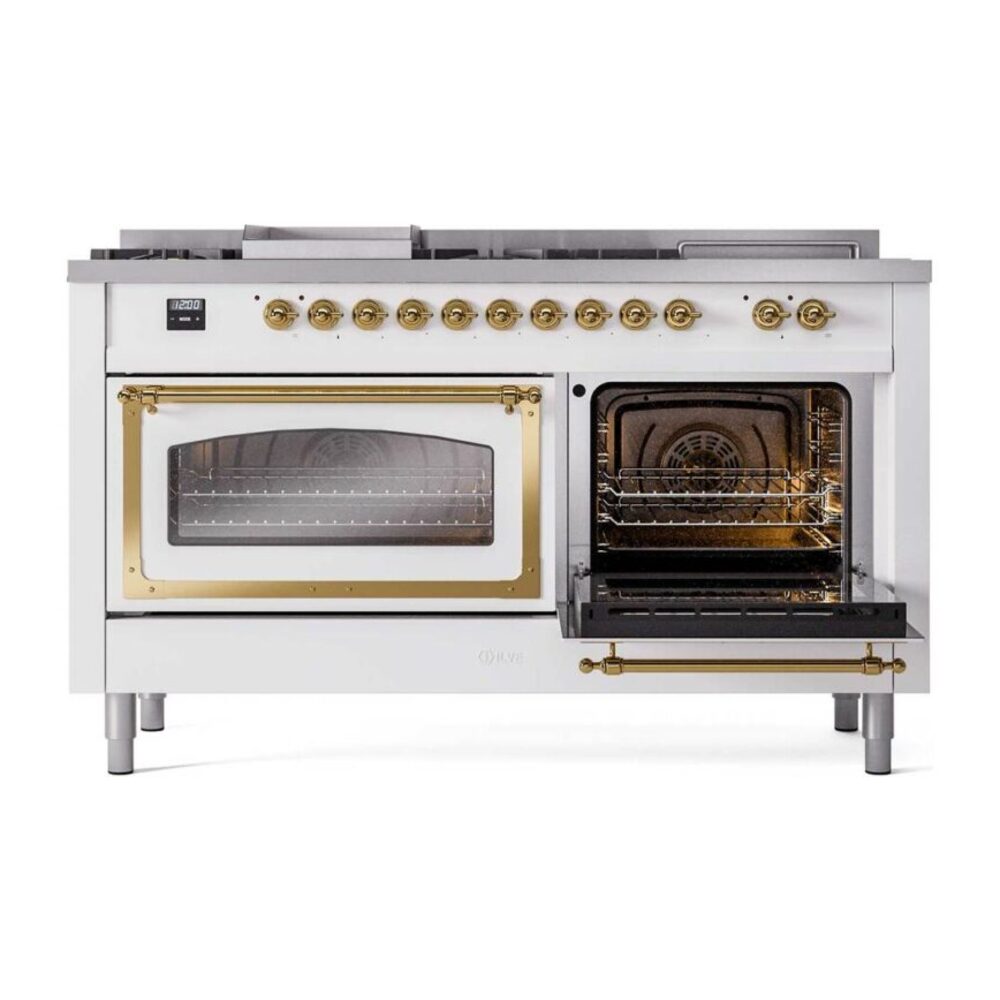 ILVE_UN60FSNMPRAGLP_Nostalgie_II_60"_Dual_Fuel_Range_side_oven_door_opened