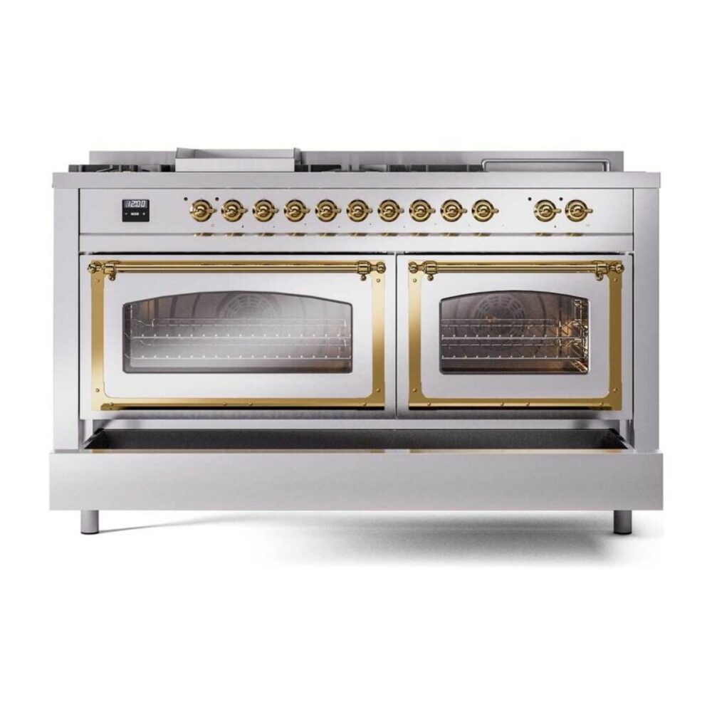 ILVE_UN60FSNMPRAG_Nostalgie_II_60"_Dual_Fuel_Range_drawer_opened