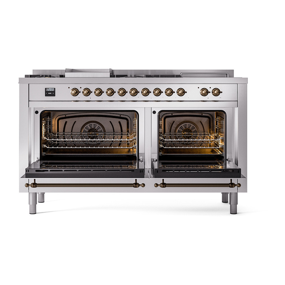 ILVE_UN60FSNMPSSBLP_Nostalgie_II_60"_Dual_Fuel_Range_oven_door_opened