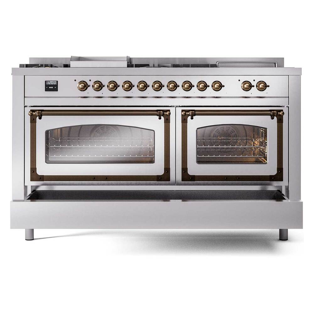 ILVE_UN60FSNMPSSB_Nostalgie_II_60"_Dual_Fuel_Range_drawer_opened