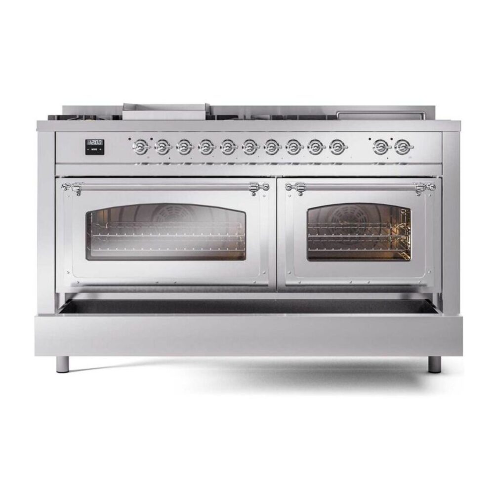 ILVE_UN60FSNMPSSC_Nostalgie_II_60"_Dual_Fuel_Range_drawer_opened