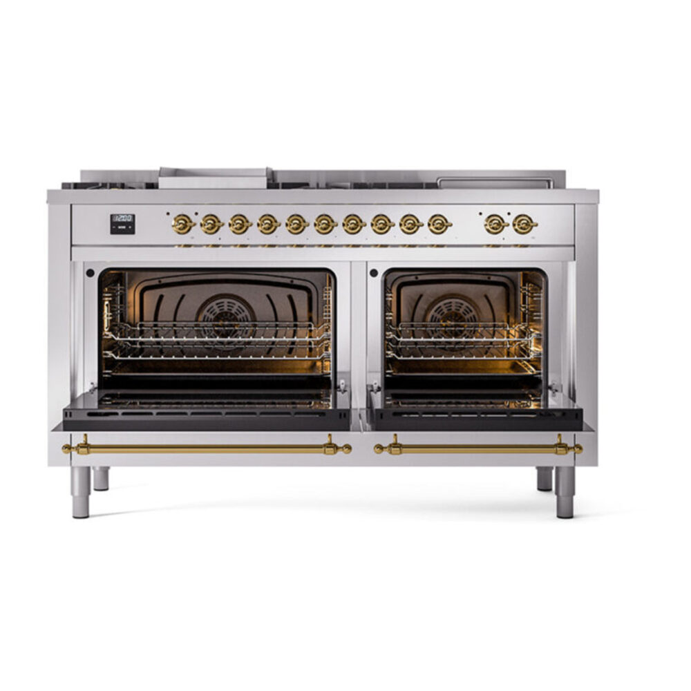 ILVE_UN60FSNMPSSG_Nostalgie_II_60"_Dual_Fuel_Range_oven_door_opened