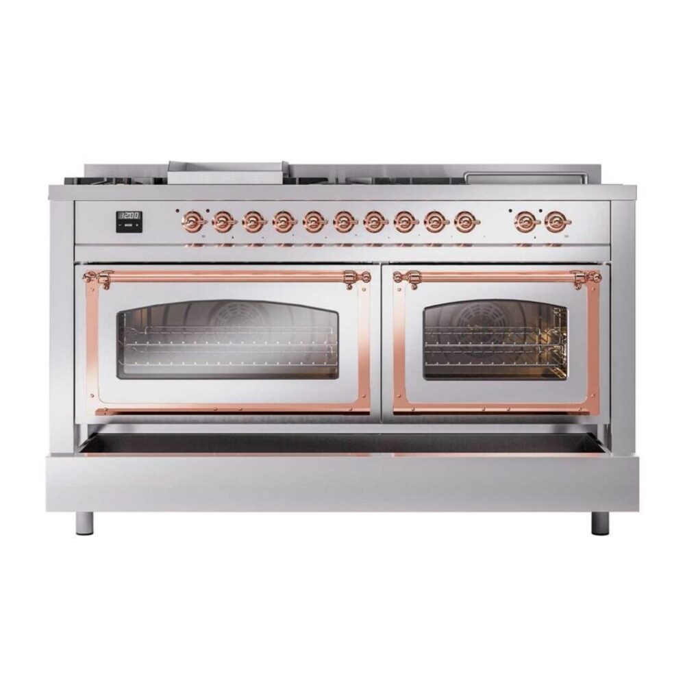 ILVE_UN60FSNMPSSP_Nostalgie_II_60"_Dual_Fuel_Range_drawer_opened