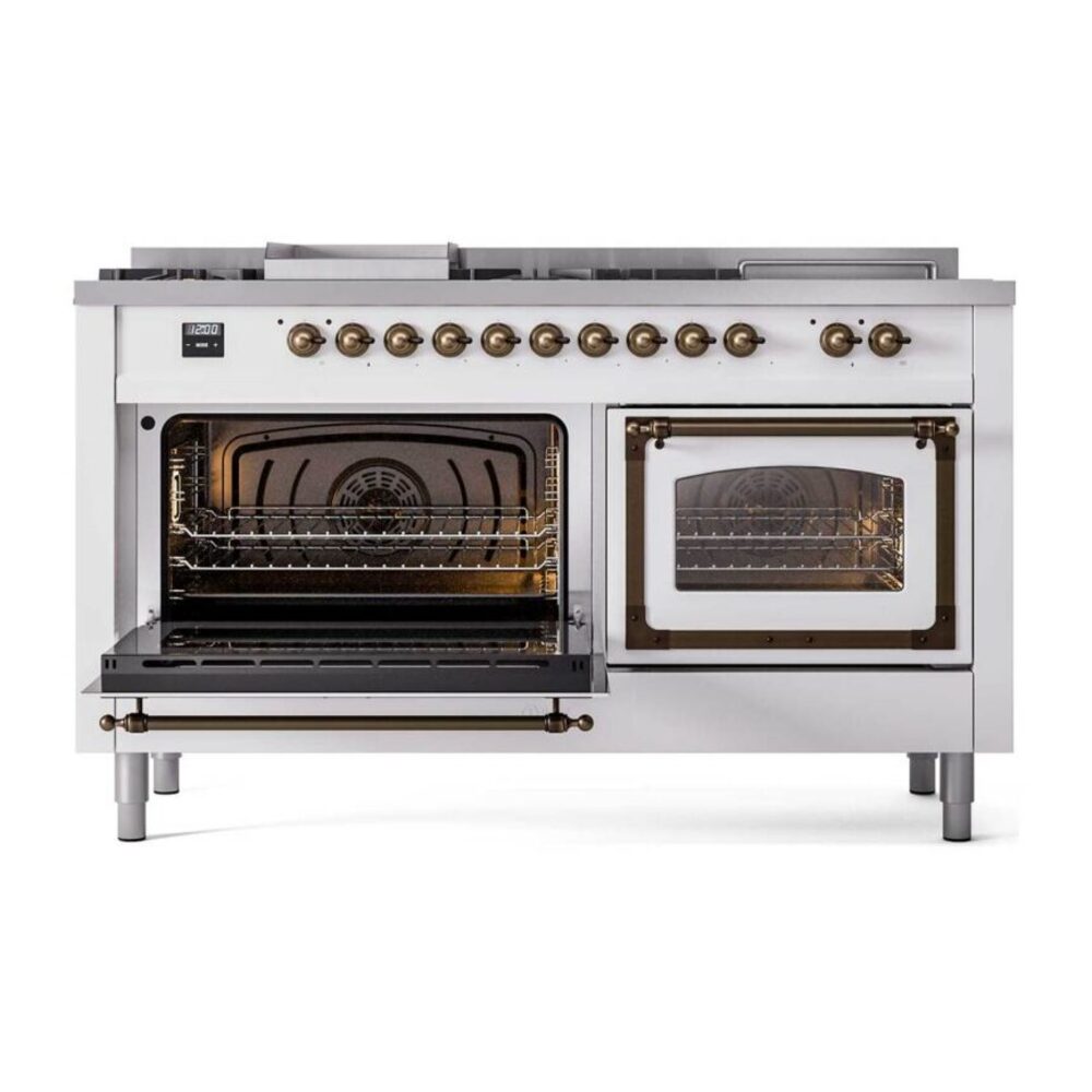 ILVE_UN60FSNMPWHB_Nostalgie_II_60"_Dual_Fuel_Range_main_oven_door_opened