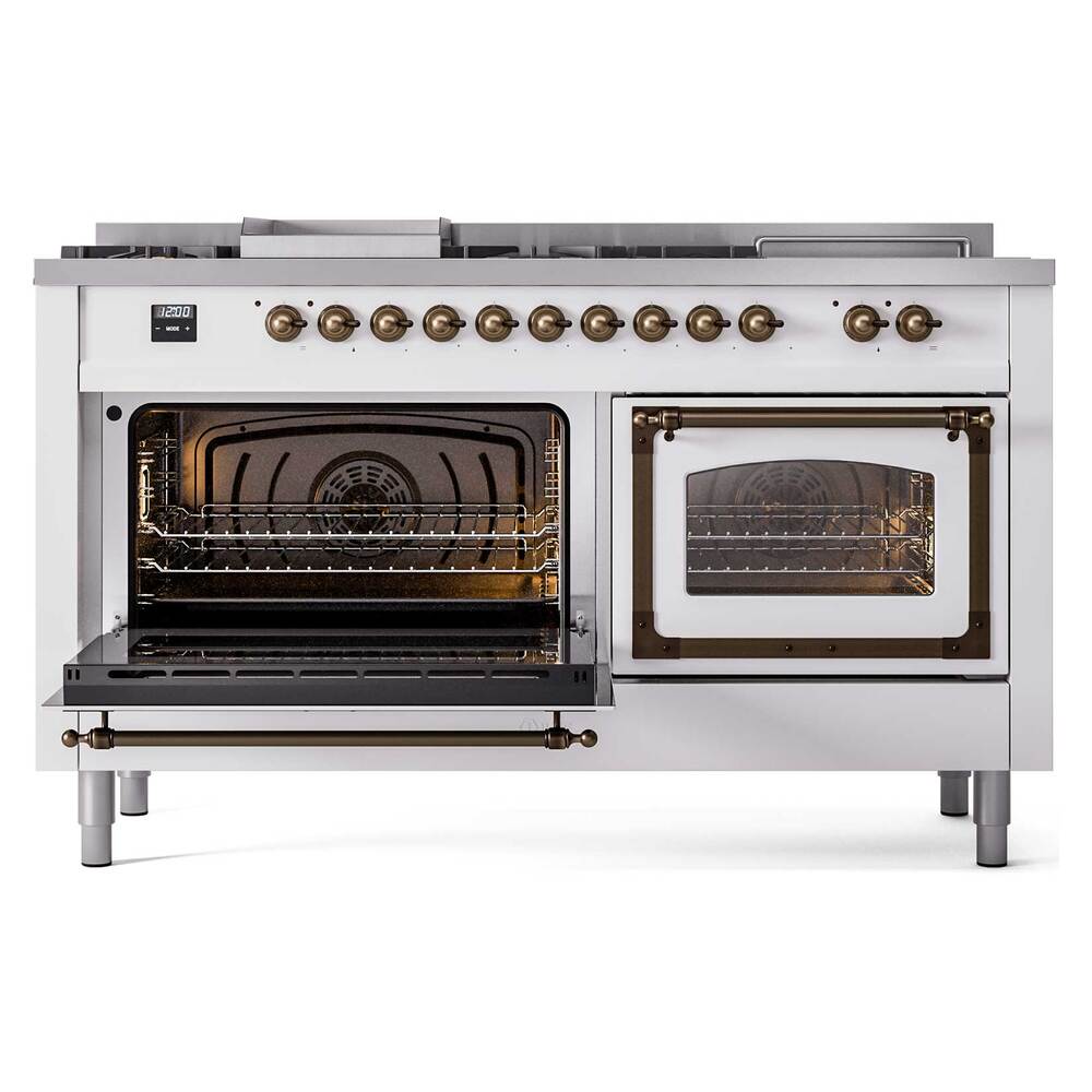 ILVE_UN60FSNMPWHB_Nostalgie_II_60"_Dual_Fuel_Range_main_oven_door_opened