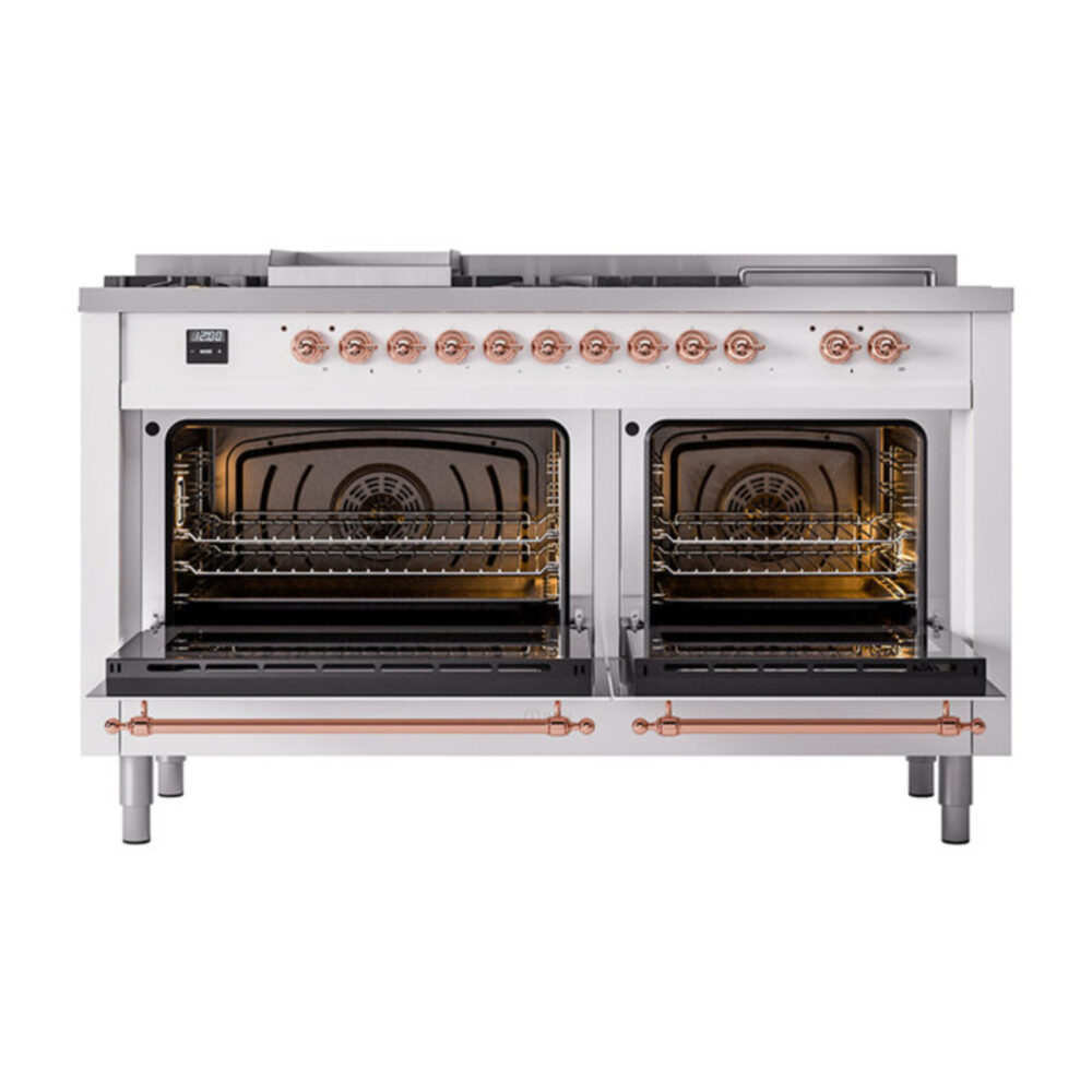 ILVE_UN60FSNMPWHPLP_Nostalgie_II_60"_Dual_Fuel_Range_oven_door_opened