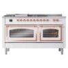 ILVE_UN60FSNMPWHP_Nostalgie_II_60"_Dual_Fuel_Range_front_view