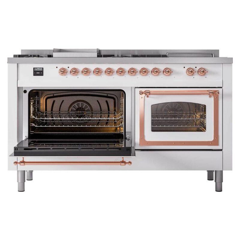 ILVE_UN60FSNMPWHP_Nostalgie_II_60"_Dual_Fuel_Range_main_oven_door_opened