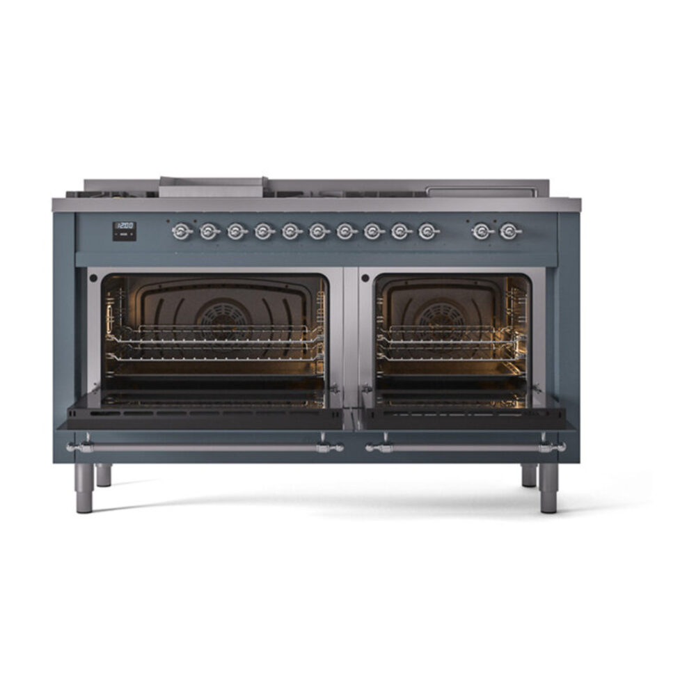 ILVE_UN60FSQNMPBGCLP_Nostalgie_II_60"_Dual_Fuel_Range_oven_door_opened