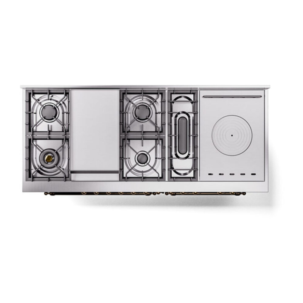 ILVE_UN60FSQNMPBKBLP_Nostalgie_II_60"_Dual_Fuel_Range_top_view