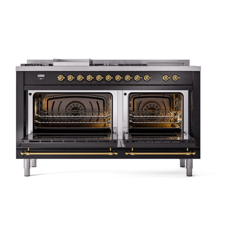 ILVE_UN60FSQNMPBKGLP_Nostalgie_II_60"_Dual_Fuel_Range_oven_door_opened