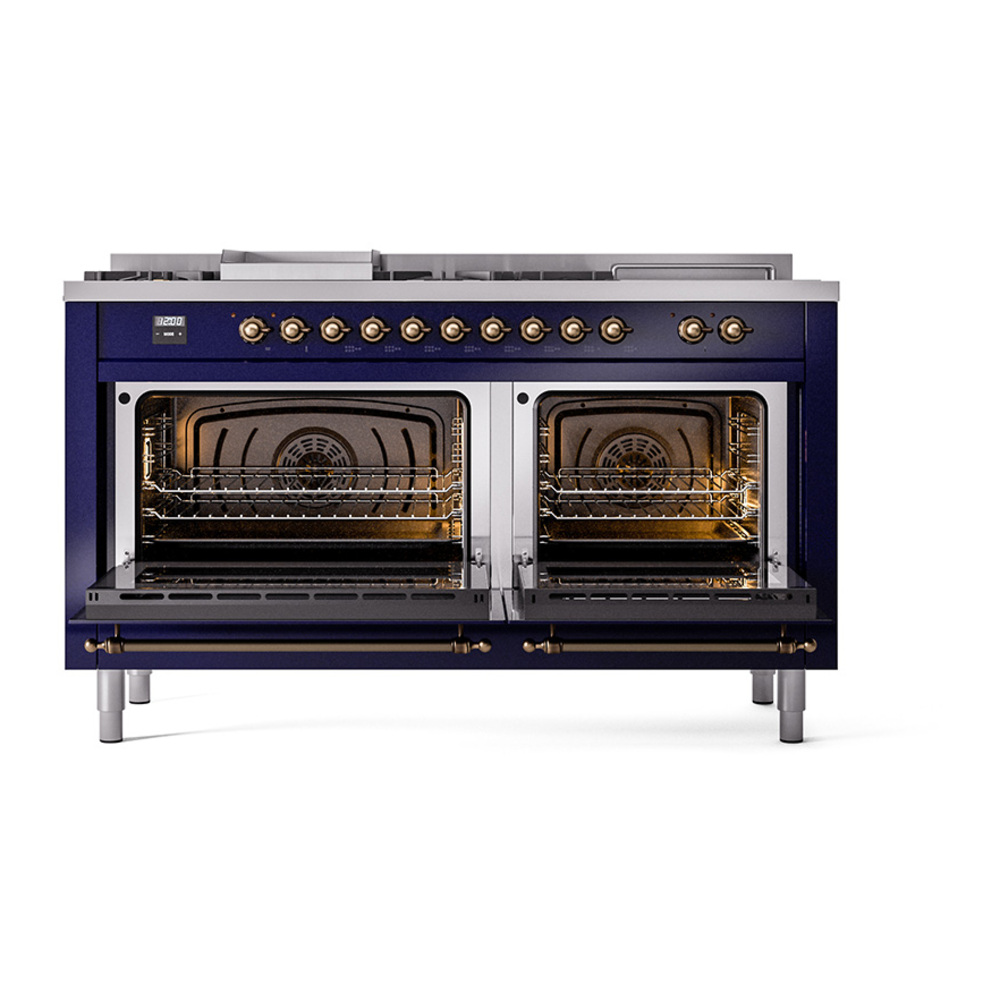 ILVE_UN60FSQNMPMBBLP_Nostalgie_II_60"_Dual_Fuel_Range_oven_door_opened