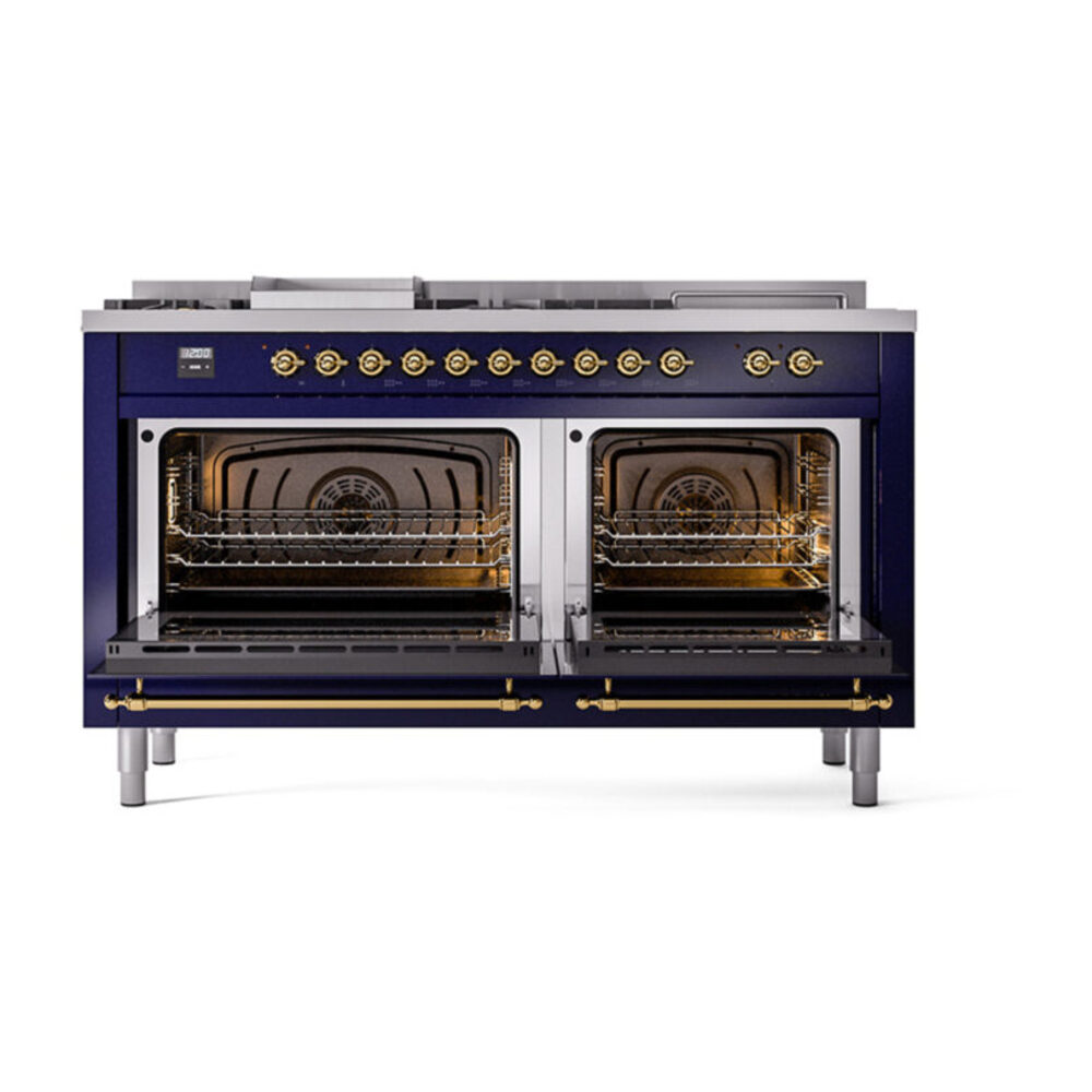 ILVE_UN60FSQNMPMBGLP_Nostalgie_II_60"_Dual_Fuel_Range_oven_door_opened